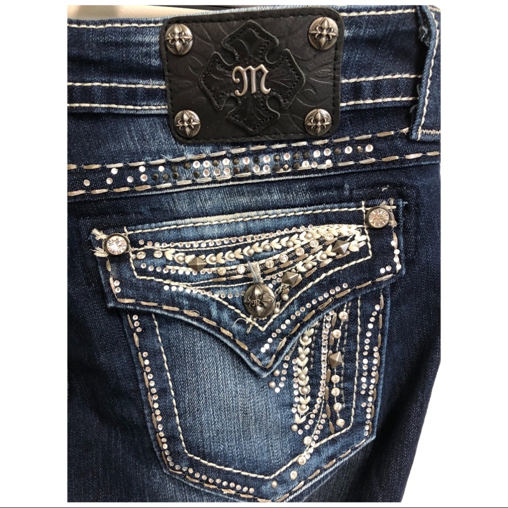 SOLD!!!! Miss Me easy boot cut embellished jeans